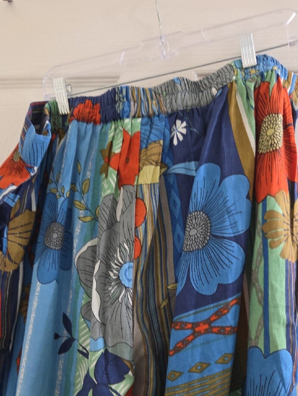 Ashley Stewart Blue Multi Floral Wide Leg Pants - Picture 4 of 6